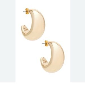 SHASHI Gold Crescent Hoop Earrings